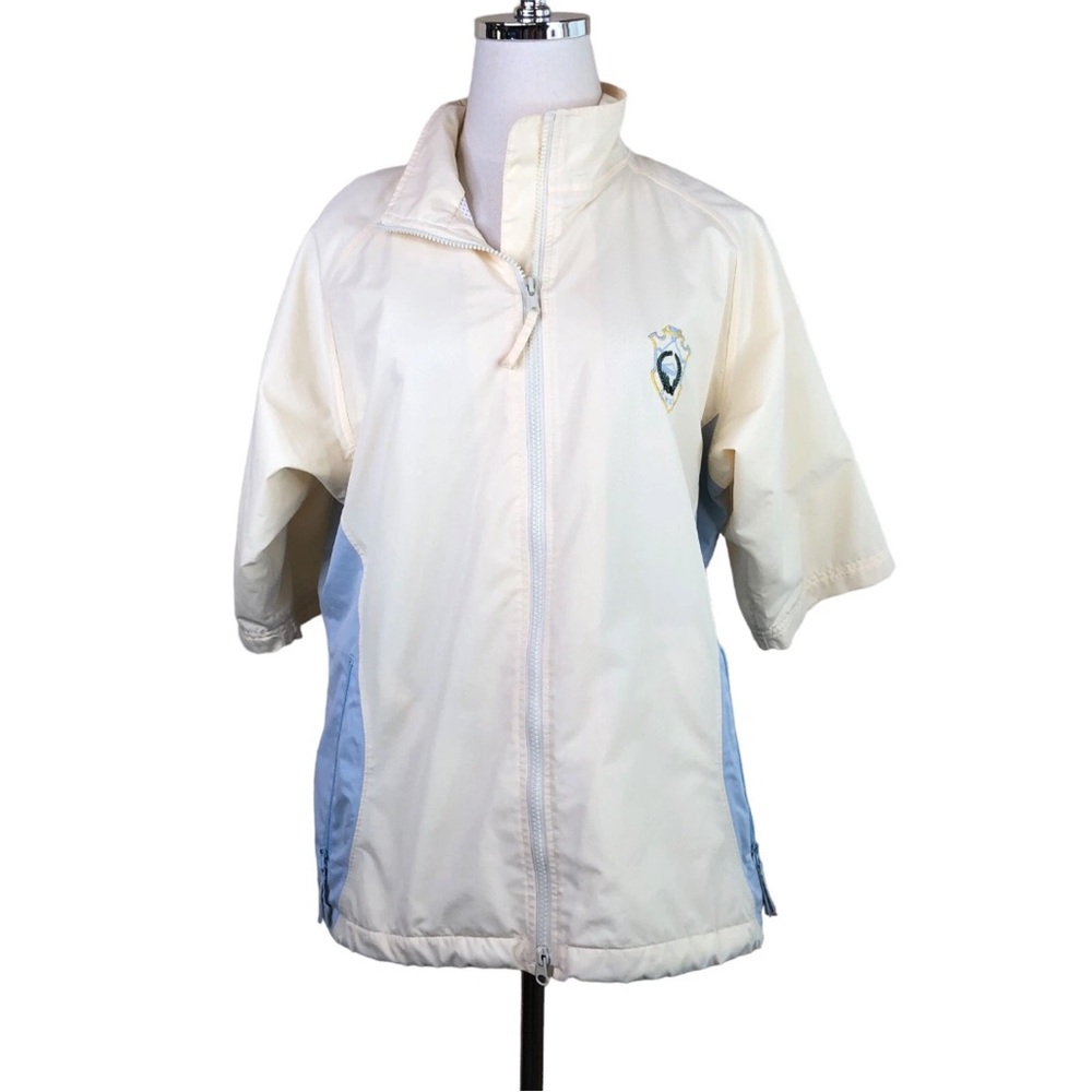 Forresters Short Sleeve Windbreaker Zip up Jacket Medium Golf Boating Sailing